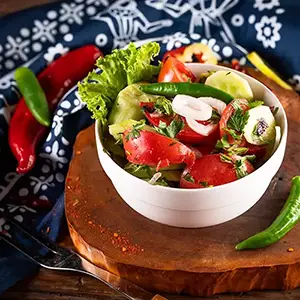 კიტრი პომიდვრის სალათი